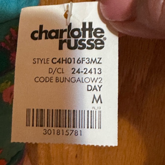 Charlotte Russe Spring Time Floral Spaghetti Strap Mini Sun Dress SZ medium - Picture 5 of 13